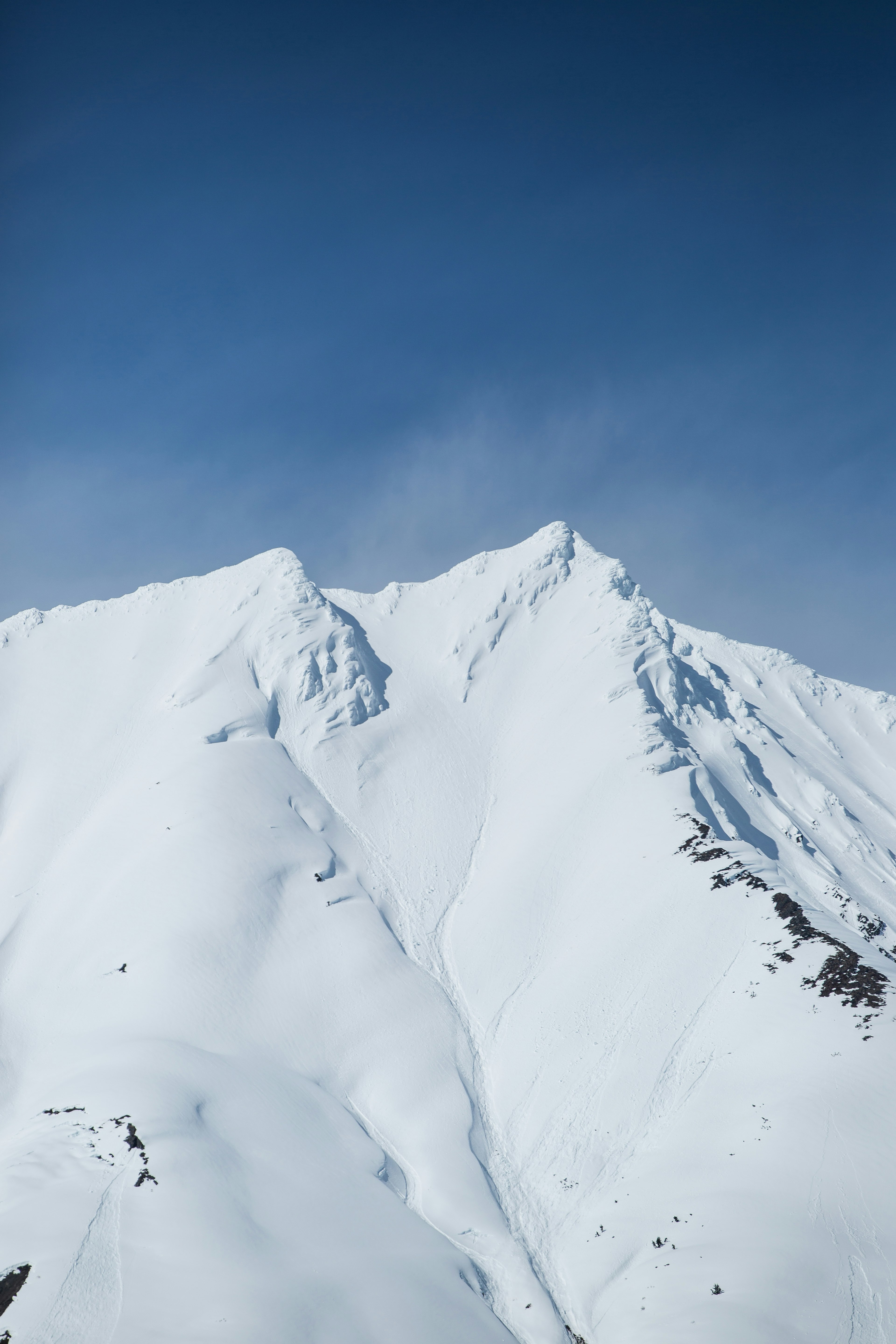 mountain covered with snow photo